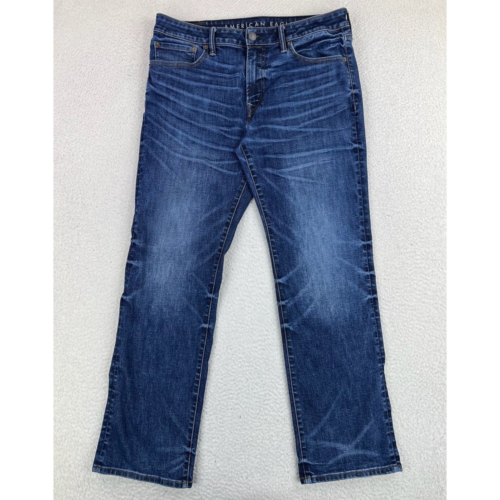 American Eagle Jeans Mens 34x32 Blue Regular Bootcut Next Level Airflex Denim